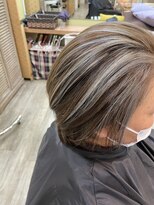 フレイムス ヘアアンドリラックス 大宮東口店(Frames)&nbsp;白髪ぼかし×ハイライトメッシュ