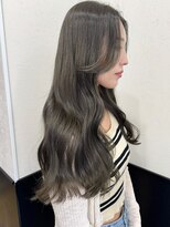 ラグナ(LAGUNA)&nbsp;ブリーチなしダブルカラー/オリーブグレージュ/ロング/20代/30代