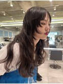 姫カット顔まわりカット顔まわりレイヤーロングウルフ