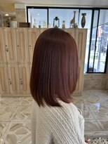 シャンティ 平岸店(Shanti)&nbsp;○ブリーチなしカラー/チェリーレッド/ロングボブ○ 菅野裕太