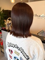 メデル(mederu) ブリーチなしカシスピンクカラー外ハネミディアム20代30代40代