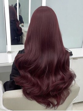 ネハス 名古屋栄店(nehus.) ワインレッドバーガンディブリーチなしダブルカラーレイヤー