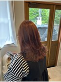 ミディアムレイヤー×オレンジブラウン