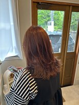 アヌ(ANU)&nbsp;ミディアムレイヤー×オレンジブラウン