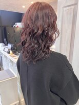 キャアリー(Caary)&nbsp;福山Caary人気ウェーブパーマ簡単スタイリングラベンダーカラー