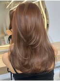 三鷹レイヤーカット韓国ダブルカラー顔周り前髪カットボブ