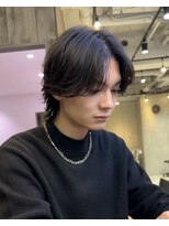 ロロネー 池田(Lolonois) フェザーパーマセンターパートマッシュショート無造作パーマ
