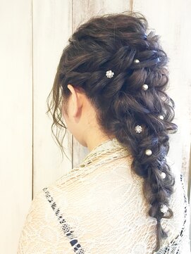 アンフィフォープルコ(AnFye for prco) 【AnFyeforprco】編みおろし × パールピン