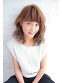 ビームズヘアー　明るめベージュ　ランダムパーマ　今池　美容室