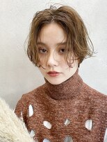 アイティー バイ アルバム 中野店(IT by ALBUM)&nbsp;無造作ショート_クールショートピンクベージュボブルフ_28085