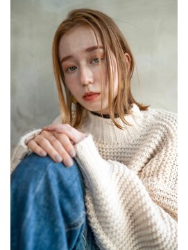 オースティン 門前仲町(AUSTIN) 大人かわいい前髪セシルカットココアブラウンフリンジウェーブ