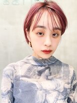 メーヴェ(Mowen)&nbsp;mowen 南堀江　ボブ×ピンクブラウン×艶髪×シースルーバング