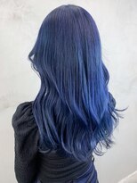 アルバム 池袋(ALBUM)&nbsp;ブルーロング_外ハネボブセクションカラー_ba394532