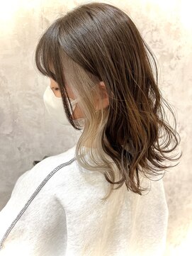 ラボヌールヘアー オリビエ 北千住店(La Bonheur hair Olivier) イヤリングカラー×ホワイトベージュ☆