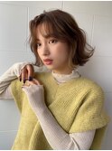 愛されボブ×前髪パーマで可愛いゆるふわ感