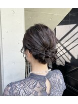 お呼ばれヘア/アップスタイル/ボブアレンジ/結婚式ヘア