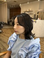 ブリング バイ スノードロップ 吉祥寺(BRING by Snowdrop)&nbsp;デザインカラー/レイヤーカット/ウェットヘア/オリーブベージュ