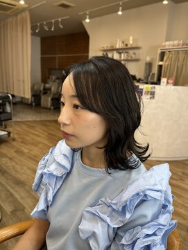 ブリング バイ スノードロップ 吉祥寺(BRING by Snowdrop) デザインカラー/レイヤーカット/ウェットヘア/オリーブベージュ