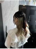 《ライブ前ヘアセット ハーフアップ》