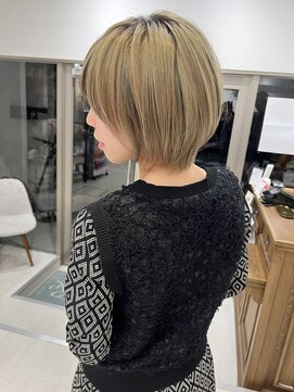 ネイロ 錦糸町(NeiRo) 魅力倍増カールセミディシアーカラーダークアッシュショートヘア