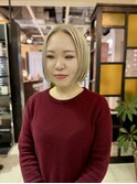 ホワイトベージュのボブ【坂根】