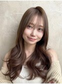 ◎大人綺麗なスタイル 顔まわりカット セミロング ロング