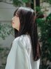 カット+酸性ストレート+カラー+髪質改善トリートメント(Ｓ)￥27300→￥25500