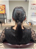 タイトアレンジ 編みおろしアレンジ お呼ばれアレンジ 長崎浜町