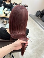 ユウル 横浜(juhl.)&nbsp;チェリーレッドワインレッドボルドーブリーチダブルカラー横浜駅