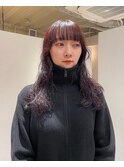 暖色パーマ