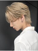 ハイトーンウルフカット センターパート アップバング A0602