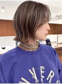 ハイライトバレイヤージュダブルカラーショートカット