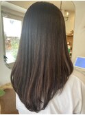 艶髪ストレートロング抜け感レイヤーサラサラ質感縮毛矯正