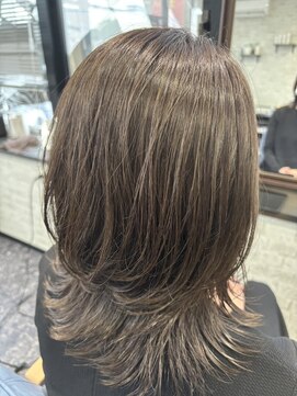 ヘアメイクアクト 都賀店 ハイライト×ウルフスタイル