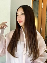 ルービック 枚方(Rubik's) 【ストレート×ミルクティーブラウン】艶感ナチュラルロング