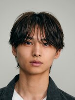 フィフス(fifth) シースルーフェザーパーマ緩め黒髪毛流れマッシュウルフfifth