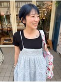 ブルーブラック×コンパクトショート