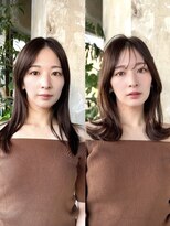 ロビー 表参道(ROBBY) ミディアムレイヤーカット/20代30代40代/顔周りカットワンカール