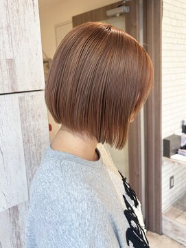 ベージュ/ボブ/ダブルカラー/ミルクティーベージュ/仙台/広瀬通