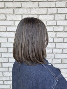 オーガニックトリコ 所沢(organic+tricot) 30代40代◎冬カラー◎ダークグレージュジュハイライト×ボブ