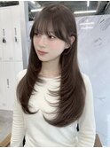 ハイレイヤーカット&透明感ブリーチなしグレージュ◆表参道