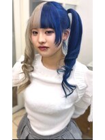シャルティア 岩国(SHALLTIA)&nbsp;ブルー×ブロンドの個性派ツートーンカラー/ツインテール