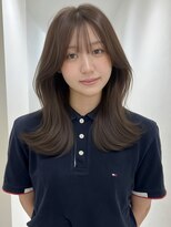 アイトーキョーエス 渋谷(AI TOKYO S)&nbsp;ミディアムレイヤーくびれ巻きブリーチなしダブルカラーベージュ