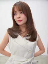 アンジェリカラボ(ANGELICA LABO)&nbsp;ANGELICA 艶カラー ブラウンベージュ 顔まわりレイヤー