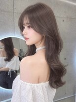 エヌアイ オモテサンドウ(ni omotesando)&nbsp;横顔可愛い＊小顔に盛れる前髪カット顔周りカット/モカベージュ