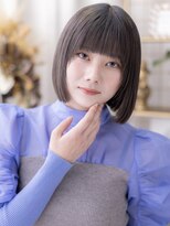 ENOAhair&spabyCOVERHAIR【ショート/白髪染め ぼかし/ヘッドスパ】【10/1開店(予定)】&nbsp;艶グレージュの上品まとまりボブ　/川口/30代/40代/50代