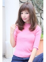 ロエナ(ROENA) 20代30代40代50代小顔カット黒髪ワンレンボブルフネビージュ前髪