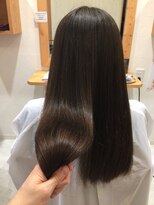 ヘアデザイン ジュリエ(Hair Design Juliet)&nbsp;ツヤ髪ロング マロンベージュAラインボブかきあげ[船橋競馬場駅]