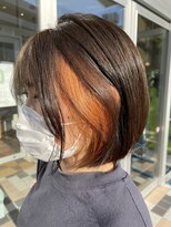 ラグーン(LAGOON)&nbsp;バイカラー/インナーカラー/オレンジ/ブラッドオレンジ/ボブ