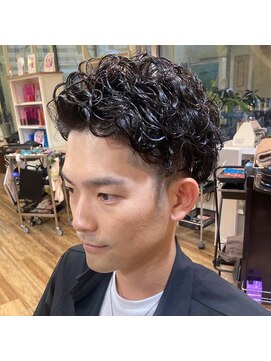 トータルビューティーサロン プリエ(prier) アフロ安藤　メンズパーマ　マッシュパーマ　マットブラウン